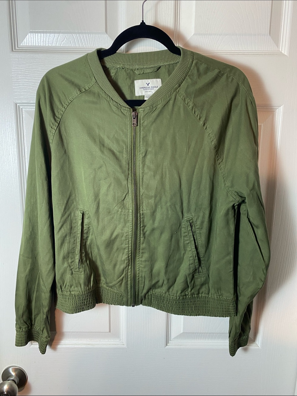 American Eagle Outfitters Green Lightweight Bomber Jacket - Women